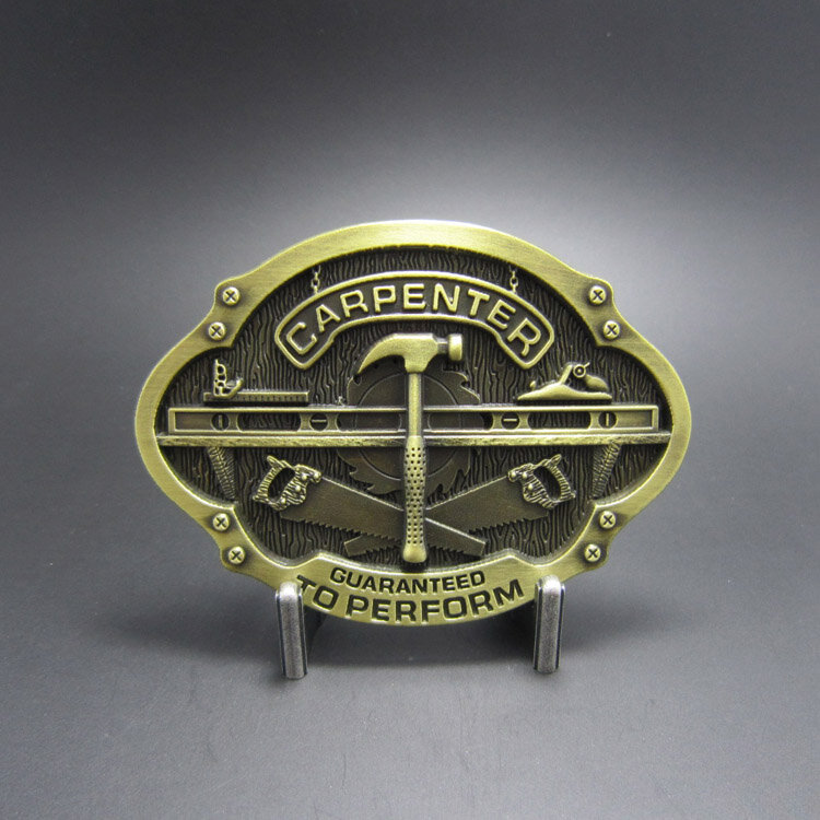 Timmerman Carpenter To Perform koper kleurig Riem Buckle/Gesp