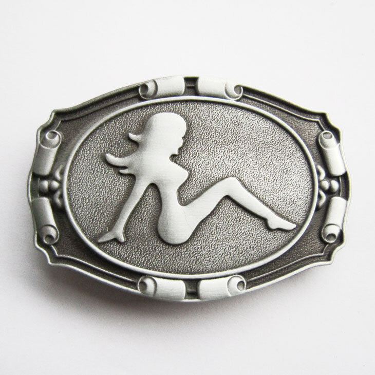 Mudflap Girl Truckers blanco Embleem Riem Buckle/Gesp