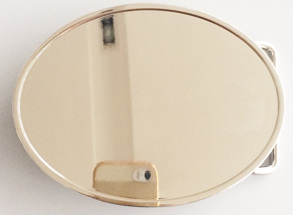 Bright Silver Oval Blank ( Graveer je eigen tekst ) Riem Buckle/Gesp
