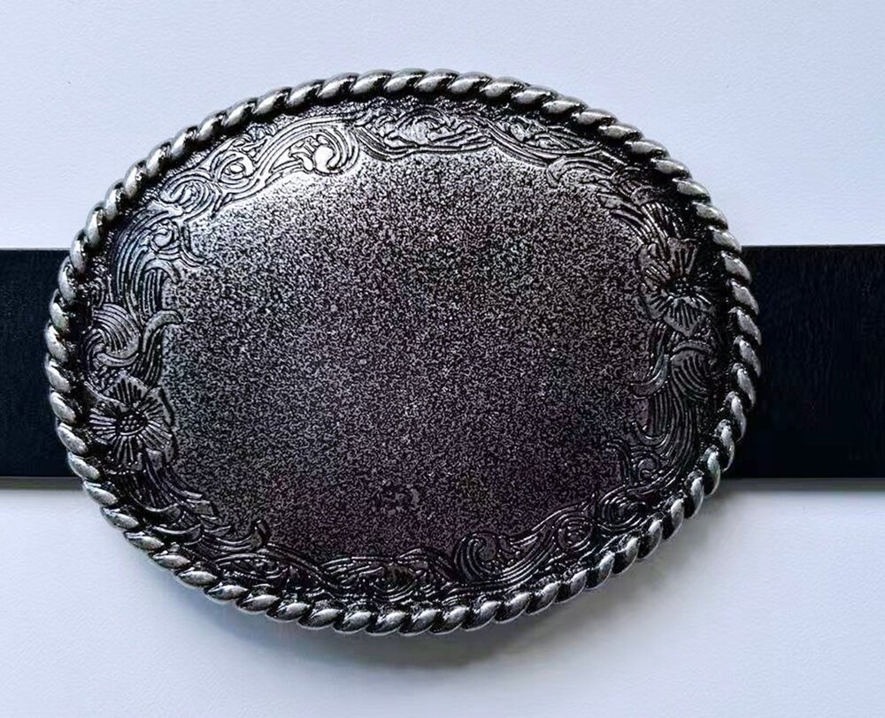 Vintage Style Western Flower Blank Riem Buckle/Gesp