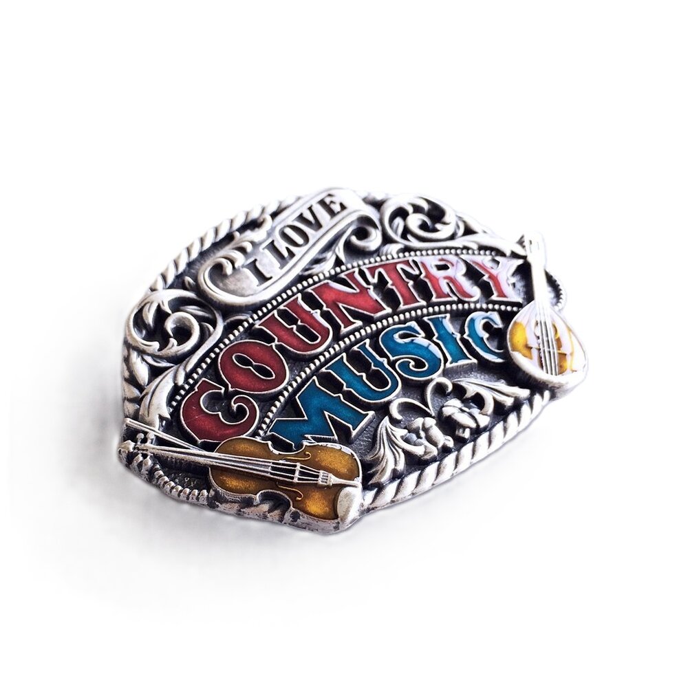 Verzilverde Western Country Music Riem Gesp/Buckle