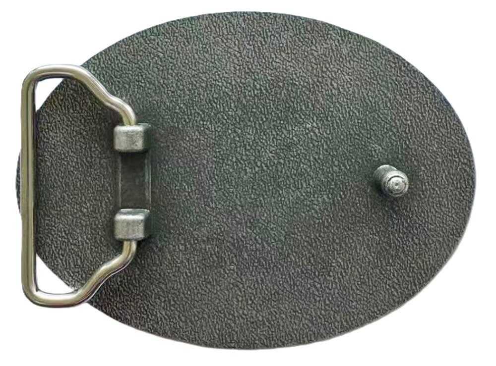 Antique Brushed Silver Plated Oval Blank  Riem Gesp/Buckle