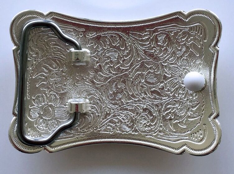 Double Plated Color Western Flower Cowboy Cowgirl Solid Brass Riem Gesp/Buckle
