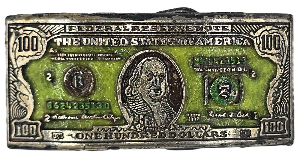 Vintage One Hundred DollarsNative  Riem Gesp/Buckle
