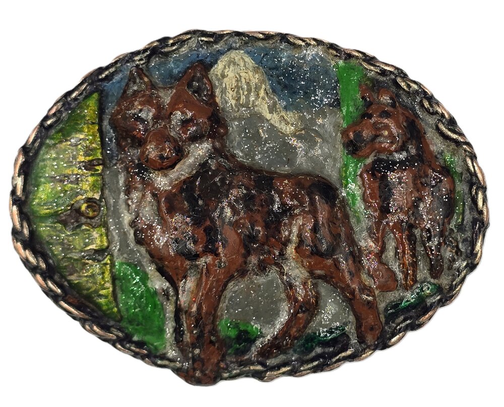 Vintage rocky mountains Wolfs Riem Gesp/Buckle