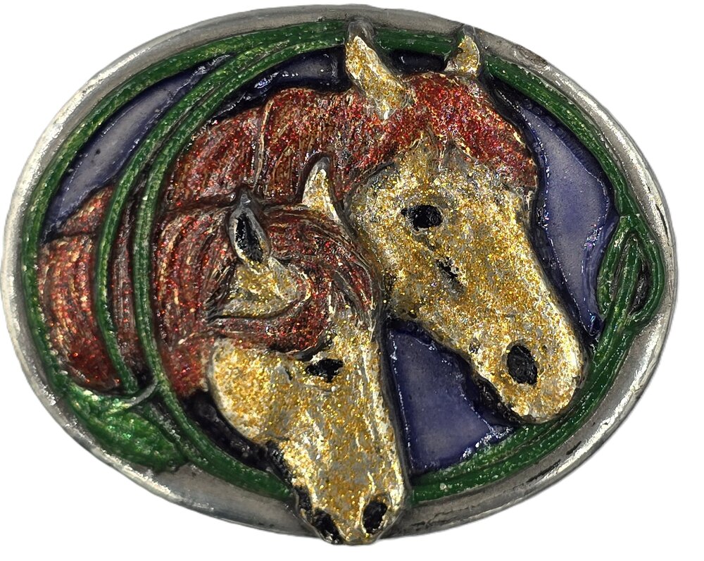 Vintage 2horses Riem Gesp/Buckle
