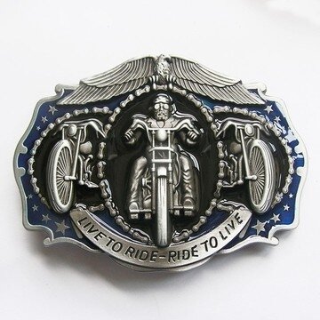 Live to Ride Skelet Motor Riem Buckle/Gesp