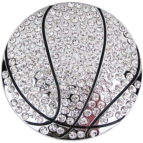 Basketbal met witte steentjes Riem Buckle/Gesp