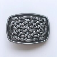 Cross Celtic Knot Rectangle As kleurig Riem Buckle/Gesp