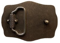 Vintage bronzen vergulde westerse bloemen versieringen (Graveer je eigen tekst) Riem Buckle/Gesp