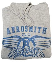 Aerosmith - Boston Grijs Vintage Logo  Hoodie