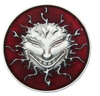 Smiling Sun Rood Riem Buckle/Gesp