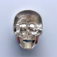 Chrome Schedel met glimmende steentjes back Riem Buckle/Gesp