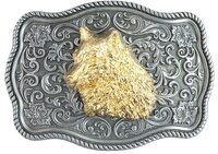 Vintage Wolf hoofd Riem Buckle/Gesp