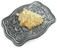 Vintage Wolf hoofd Riem Buckle/Gesp