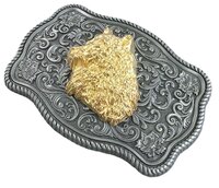 Vintage Wolf hoofd Riem Buckle/Gesp