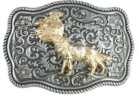 Vintage Maan Wolf Riem Buckle/Gesp