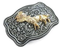 Vintage Maan Wolf Riem Buckle/Gesp