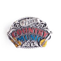 Verzilverde Western Country Music Riem Gesp/Buckle