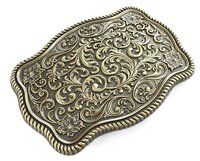 Western Flower Cowboy Cowgirl Solid Brass Riem Gesp/Buckle