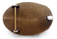 Twin Dragon Oval Solid Brass Riem Gesp/Buckle