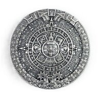 Vintage Silver Plated Aztec Calendar  Riem Gesp/Buckle