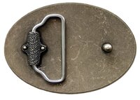 Antique Bronze Plated Geometric Patterns Western Cowboy Oval Riem Gesp/Buckle