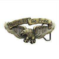 Born to Be Free Eagle Biker Rider Brons Riem Buckle/Gesp