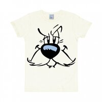 Asterix Idefix Face Heren slim-fit T-shirt wit