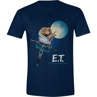 E.T. - MOON BICYCLE MEN T-SHIRT - NAVY