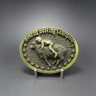 Western Rodeo Mutton busting champion Brons Riem Buckle/gesp