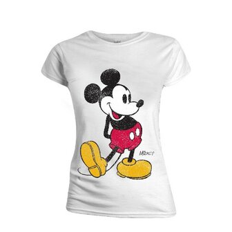 MICKEY MOUSE - CLASSIC KICK WOMEN T-SHIRT - WHITE