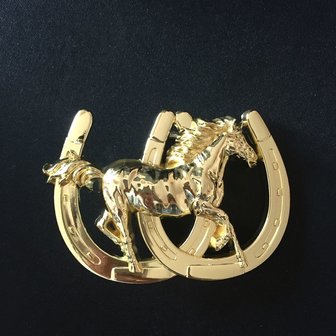 Paard in Galop goud kleurig Riem Buckle/Gesp