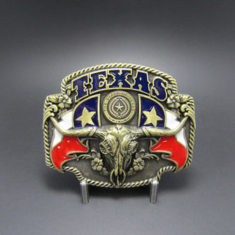 Texas State Flag Longhorn koper Riem Buckle/Gesp 