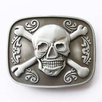 Skull Bones Jolly Roger Pirate As kleuri Riem Buckle/Gesp