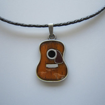 Guitar Music Metal Charm Pendant Halsketting