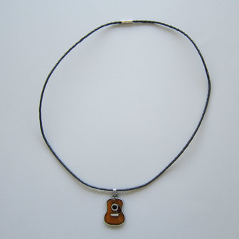 Guitar Music Metal Charm Pendant Halsketting