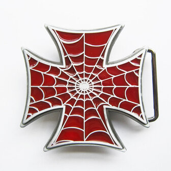 Red Cross Spider Web Riem Buckle/Gesp 