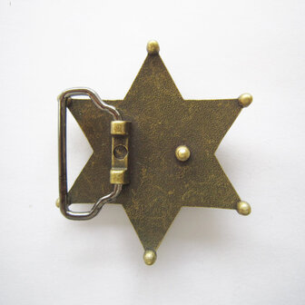 Vintage Western Sheriff brons back Riem Buckle/Gesp