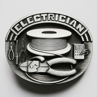 Electricien Metal Embleem Riem Buckle/Gesp 