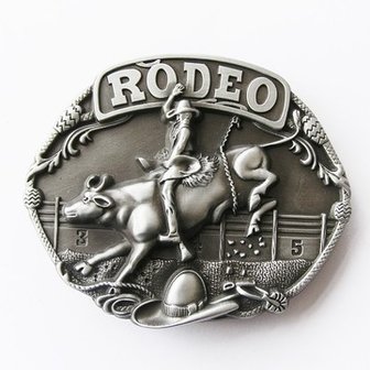 Western Rodeo Race Cowboy blanco Riem Buckle/Gesp
