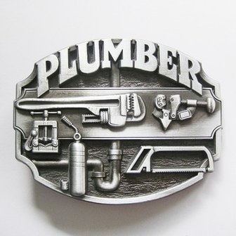 Loodgieter Plumber Metal Embleem Riem Buckle/Gesp
