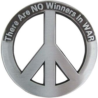 Peace Teken There are No Winners in War Riem Buckle/Gesp