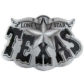 Texas Lone Star Zwart Riem Buckle/Gesp