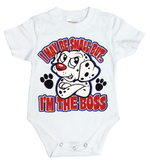 I May Be Small But... - I,m The Boss - Wit Baby Romper 