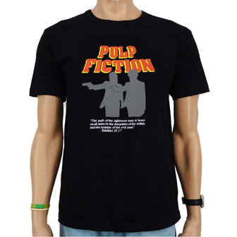 Pulp Fiction Silhouet Heren T-shirt zwart
