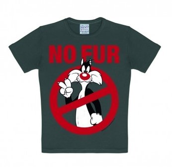 Looney Tunes - No Fur - Grijs Kinder T-shirt 