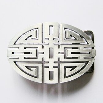 Lucky Knot Oval Cut Out Traditional Riem Buckle/Gesp