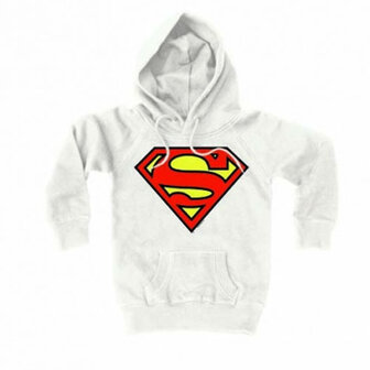 Superman - Unisex Witte Hooded Sweater