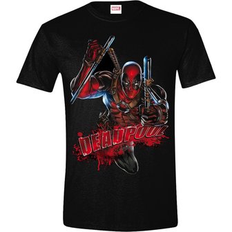 Deadpool - Attack - Heren Zwart T-shirt 